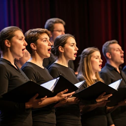 Choristes en représentation